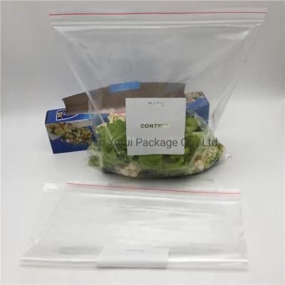 Retail Box Packaging Freezer Food Storage Ziplock Resealable Clear Poly Plastic Gallon Zipper Bags