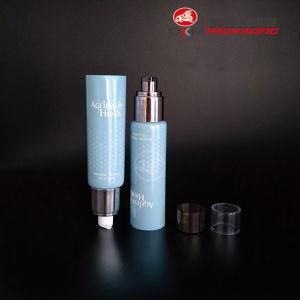 Hot Sale Round Cosmetic Plastic Tube with Airless Pump Applicator, Cosmetic Empty Packaging 35mm, Airless Tube Packaging