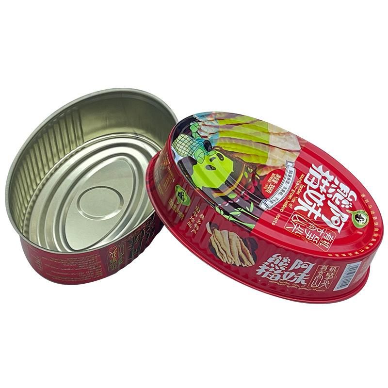 601# Color Printing Tuna Fish Oval Empty Tin Cans