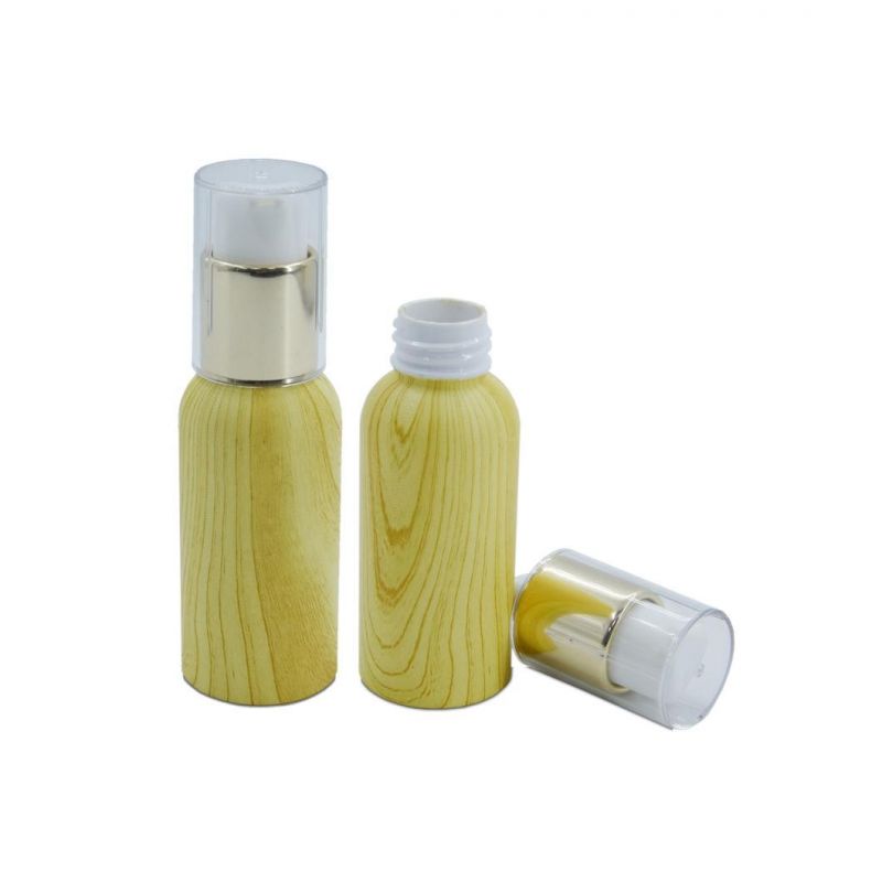 80ml Bamboo Lotion Bottle Mini Cosmetic Container for Facial Care Eye Cream Packaging Custom Pet Plastic Cosmetic Packaging