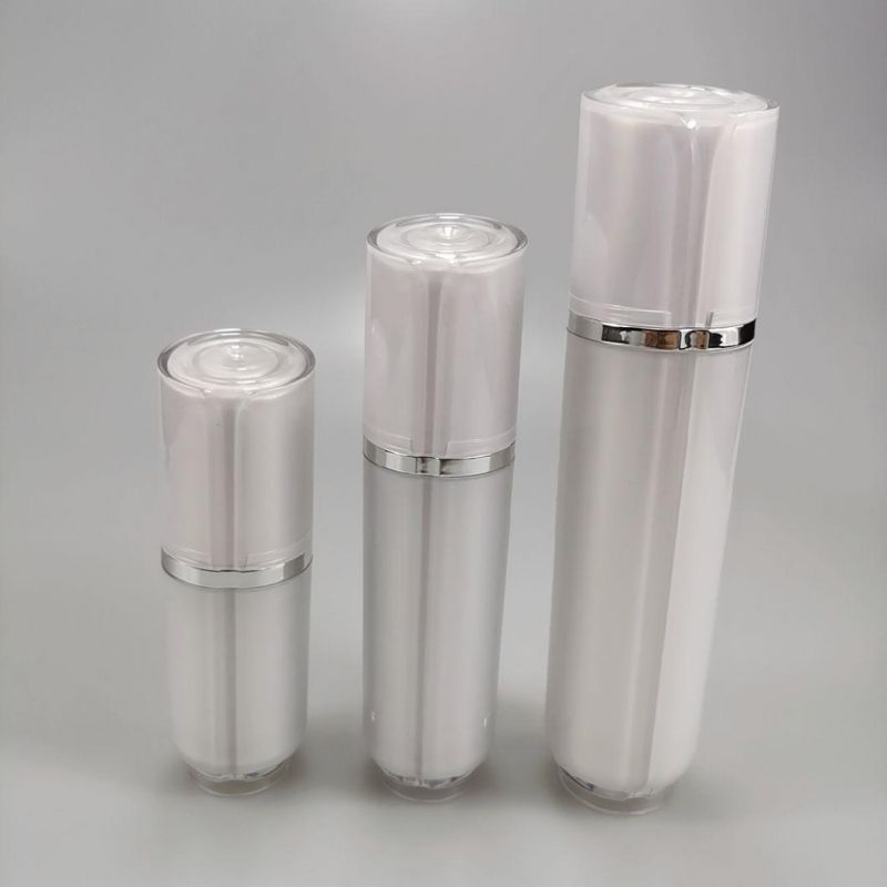 30ml 50ml 100ml Round White Acrylic Emulsion Bottle Foundation Bottle Essence Bottle for Cream Serum