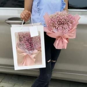 Transparent Window Bag Bag Net Celebrity Ins Window Gift Bag Shop Bouquet Bag Tanabata Gift Packaging Bag