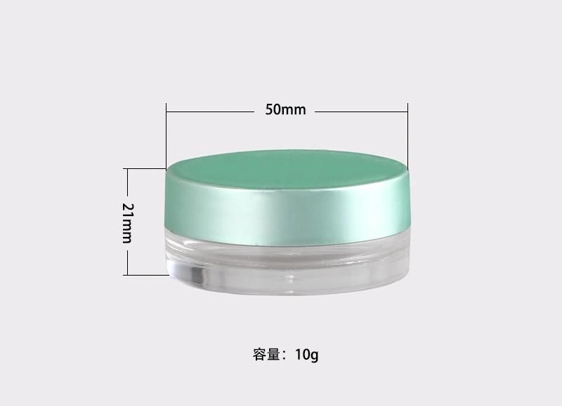 10g Beautiful Round Empty Plastic Container for Beauty Cosmetic Packaging