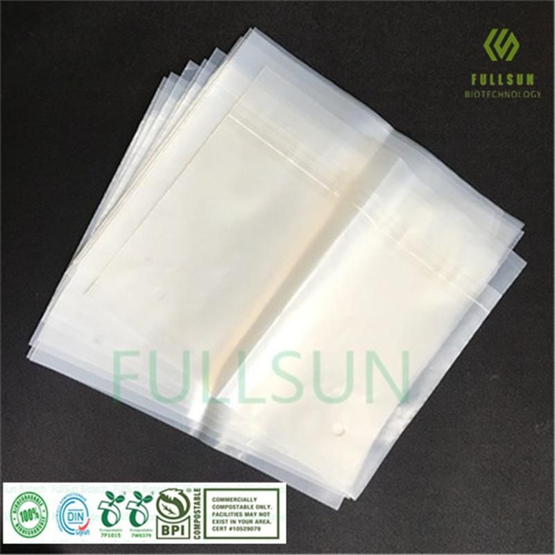 Biodegradable Clothing Bag Apparel Packaging Bag TUV 100% Compostable Custom Printed Glue Strip Plastic Bag