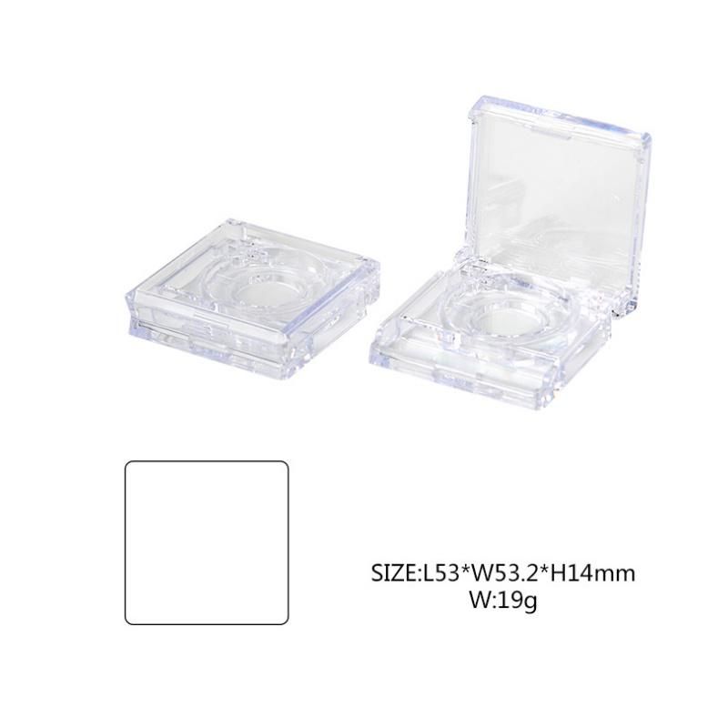 Empty Clear Square Plastic Eyeshadow Case Customized Transparent Eyeshadow Palette