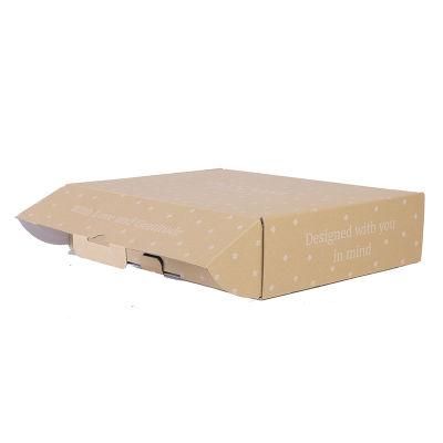 Brown Kraft Paper Box with White Logo Printing