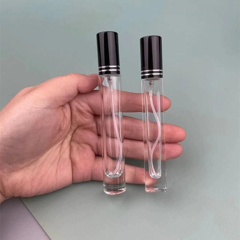 10ml Glass Fine Mist Spray Bottle Empty Cosmetic Jars DIY Vial Essential Oil Perfume Sample Sprayer Atomizer with Black Cap