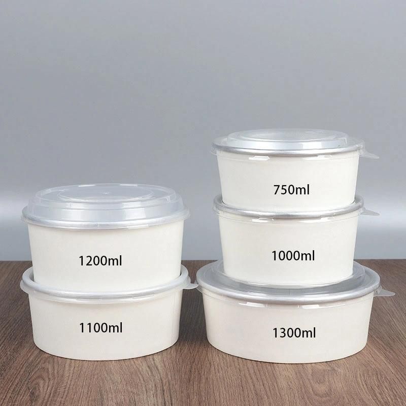 1000ml 1500ml Tin Foil Paper Bowl Take-out Food Containers with Pet Lid