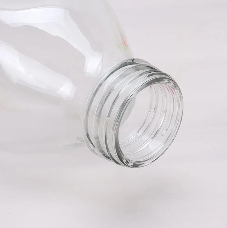 500ml Clear Glass Bottle Milk Bottle Glass Beverage Bottle Juice Bottle