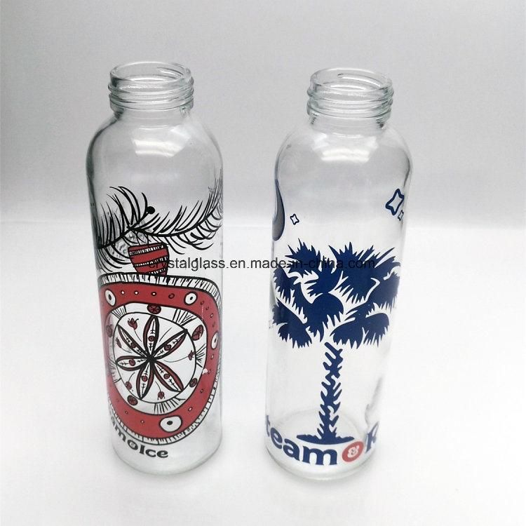 Custom Logo Printing Glass Water Bottle 300ml