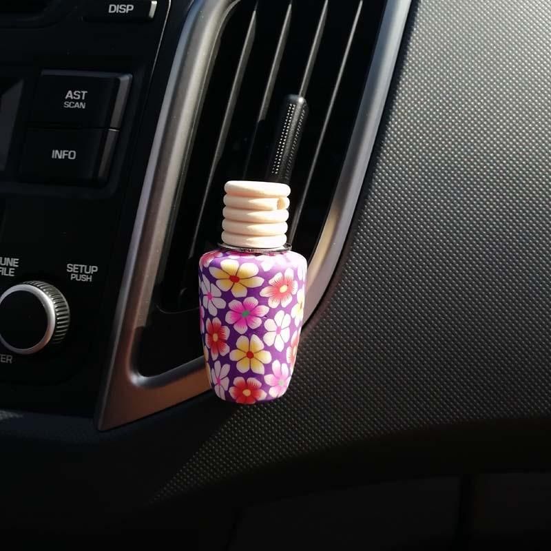 8ml Car Perfume Bottle Mini Polymer Clay Car Vent Bottle 12ml Car Diffuser Bottle