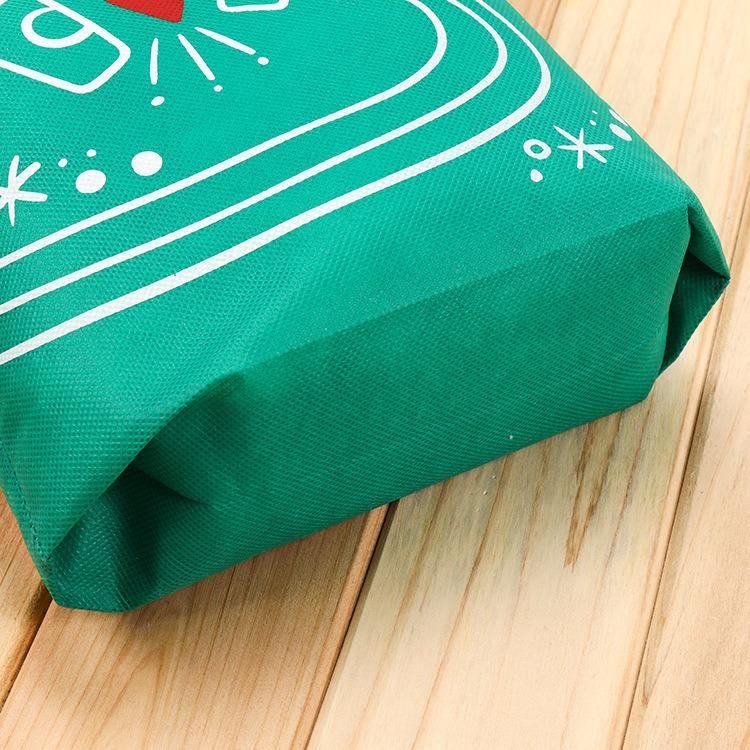 Christmas Nonwoven Customized Reuable Eco-Friendly Non Woven Fabric Packaging christmas Festival Gift Drawstring Bag