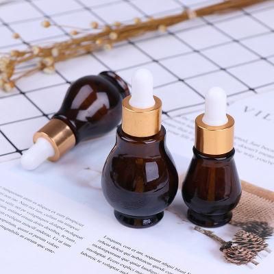 1PCS Glass Refillable Container 10/20/30ml Amber Glass Dropper Bottle Essential Oil Perfume Bottles Empty