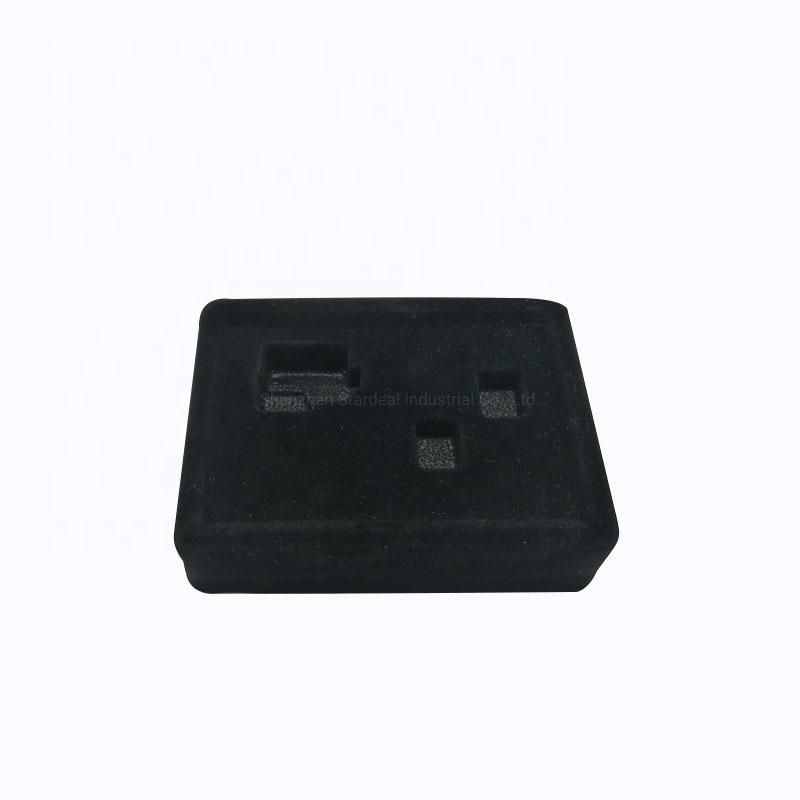 Disposable Custom Makeup Plastic Flocking PS Cosmetic Blister Trays