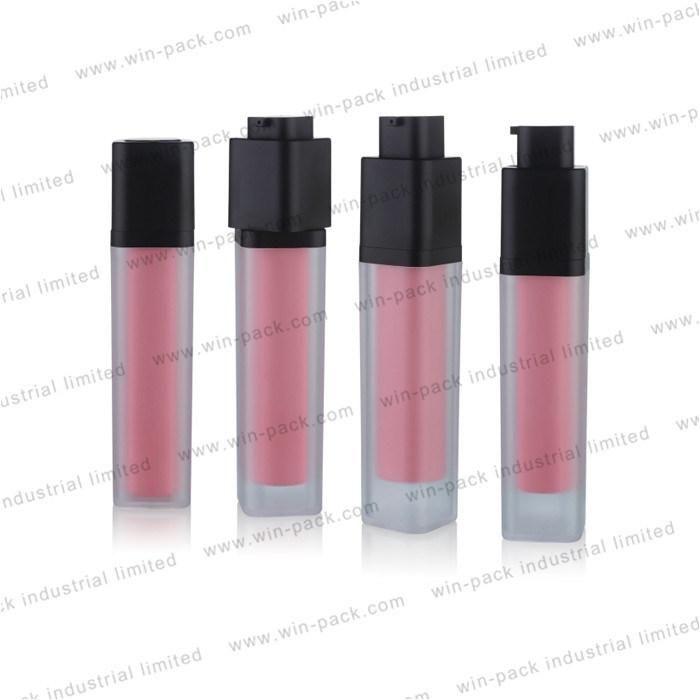 Winpack Popular Product Painted Pink Airless Bottle for Lotion Packing 15ml 30ml 50ml