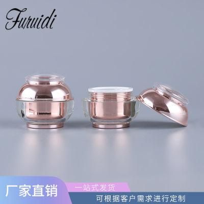 Acrylic Jar Acrylicacrylicacrylic Luxury 30g Golden Round Acrylic Plastic Jar Cosmetic Packaging Jar for Eye Cream Containers