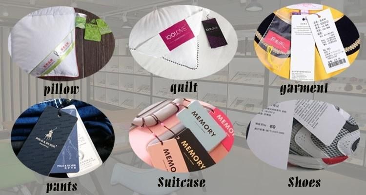 Silk Printing Hangtag for Garments Accessories