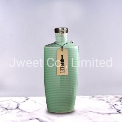 Quality Handmade Ceramic Bottle for Tequila Decal Spirits Wine Bottle