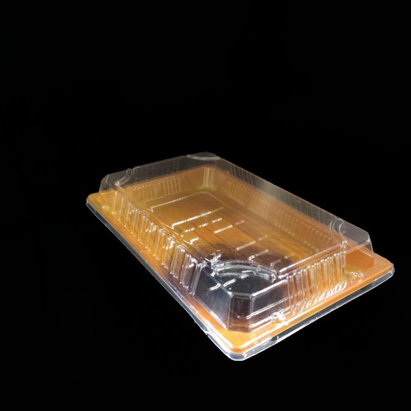 Manufacturer Sushi Foods Packaging Disposable Plastic Sushi/Bread/Cake/snack Container With Lid