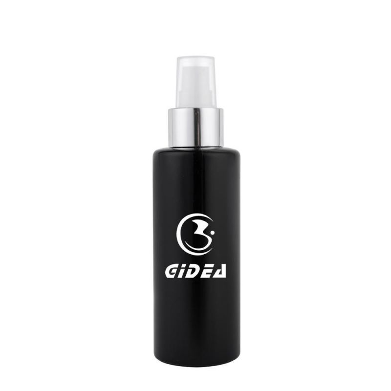 Empty Black Cosmetic Glass Bottle