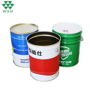 Flower Lid Metal Paint Bucket Colorful Tin Barrel Oil Drum