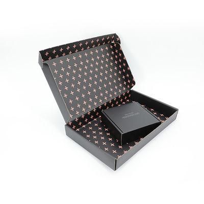 Dark Black Flat Storage Cardborad Kraft Box for Packing