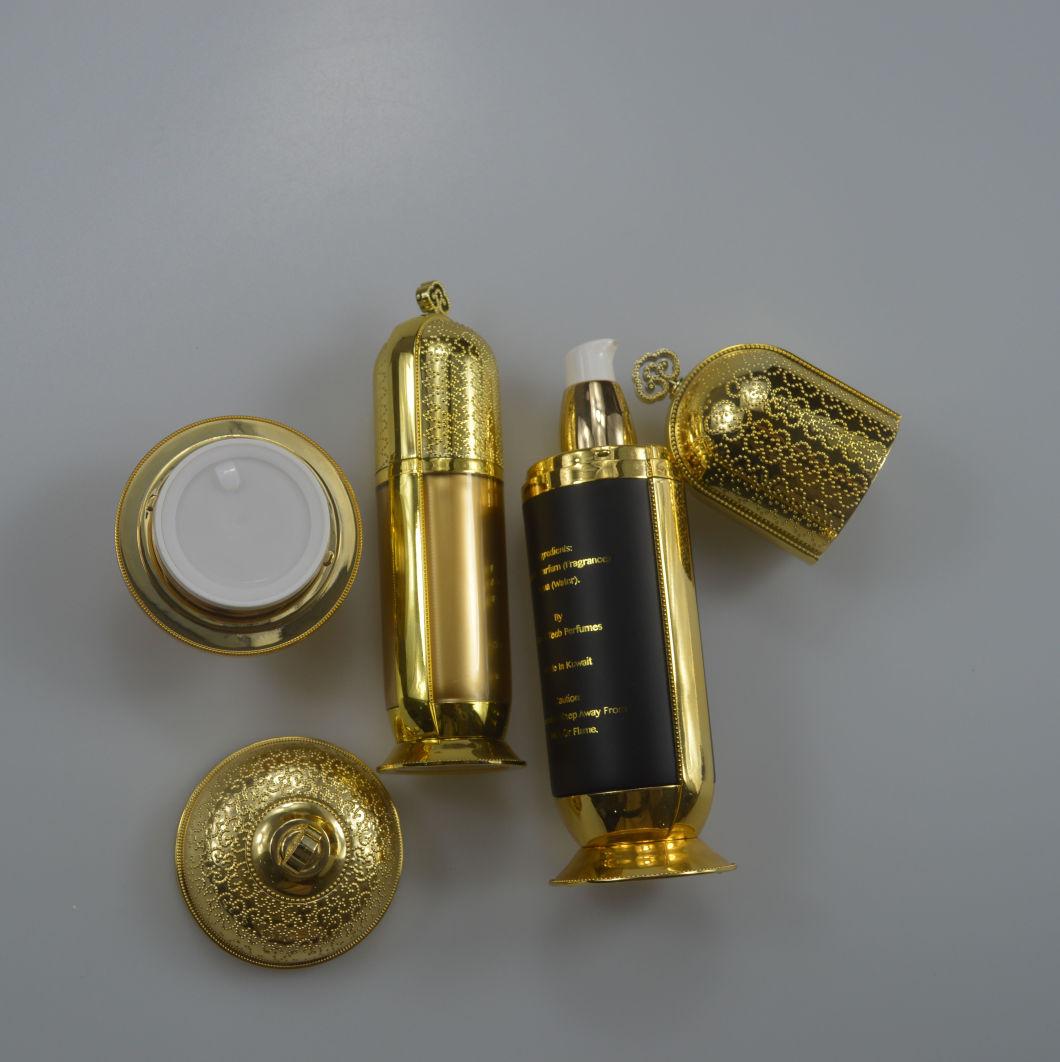 Gold Acrylic Lotion Bottle for Cosmetic Packaging