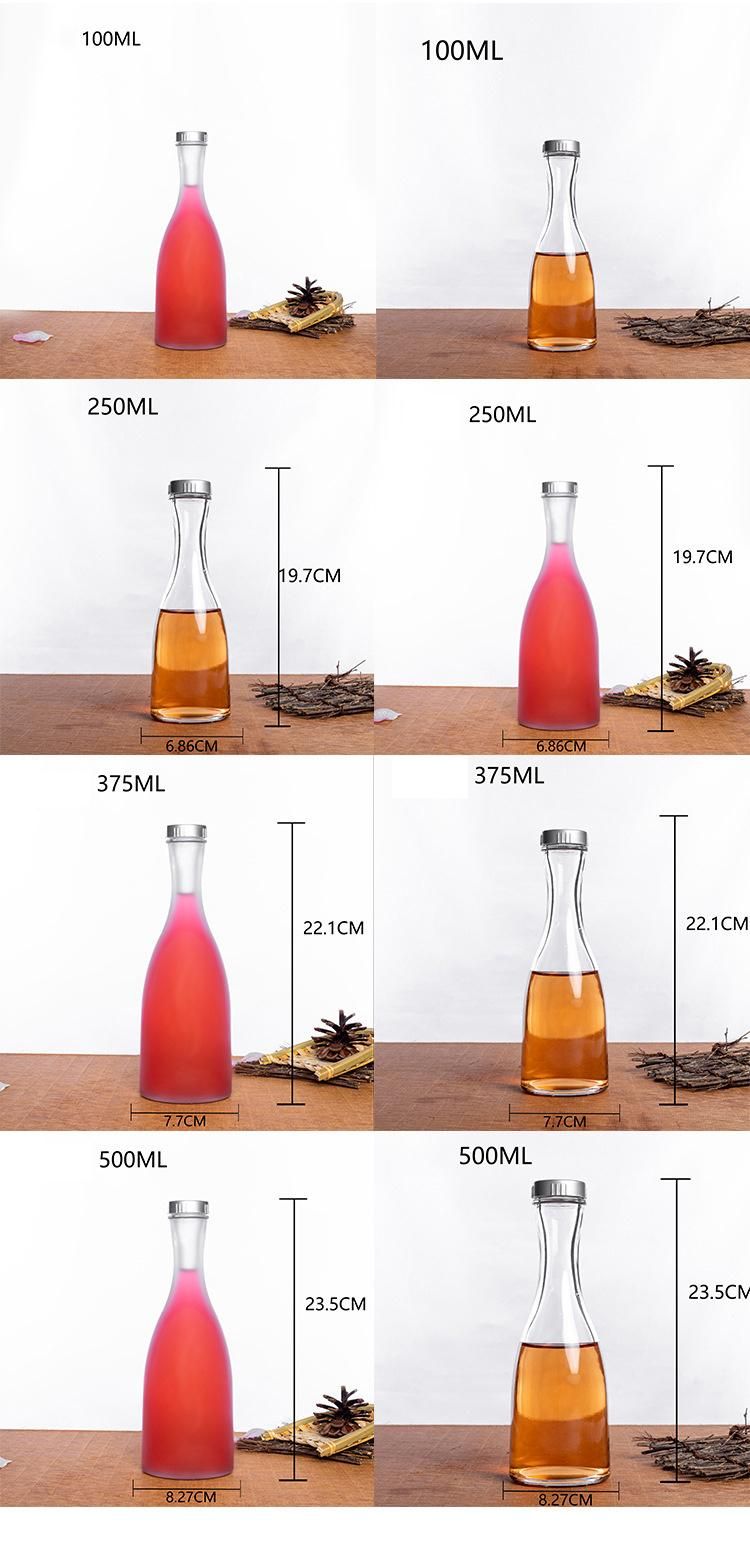 250ml 375ml 500ml Fruit Wine Glass Bottle with Screw Caps