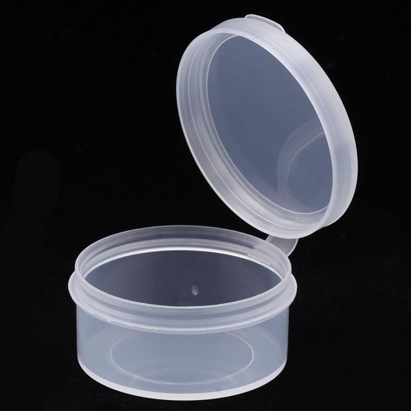 Round Shape Plastic Box with Attached Lid