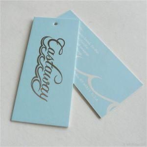 Light Blue Printed Paper Label / Paper Tag with a Hole