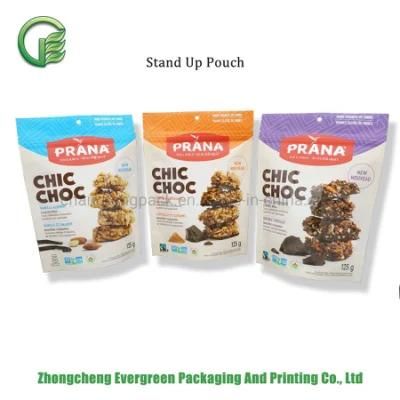 Super Food Chia White Ground Grain Cereal High Barrier Resealable Zipper Clear Window Laminated Plastic Food Grade Stand up Pouch