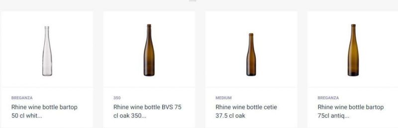 750ml 25oz Amber Rhine Wine Bottle 500ml 750ml Amber Green Clear Empty Bottles for Drinks