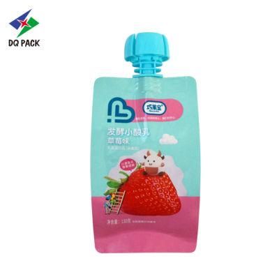 Dq Pack Custom Printed Spout Pouch Drinks Packaging Pouch Spout Pouch for Yahourth Packaging