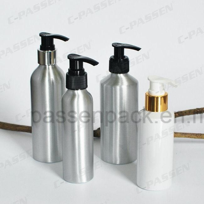 Aluminum Shampoo Bottle with Lotion Dispenser Pump
