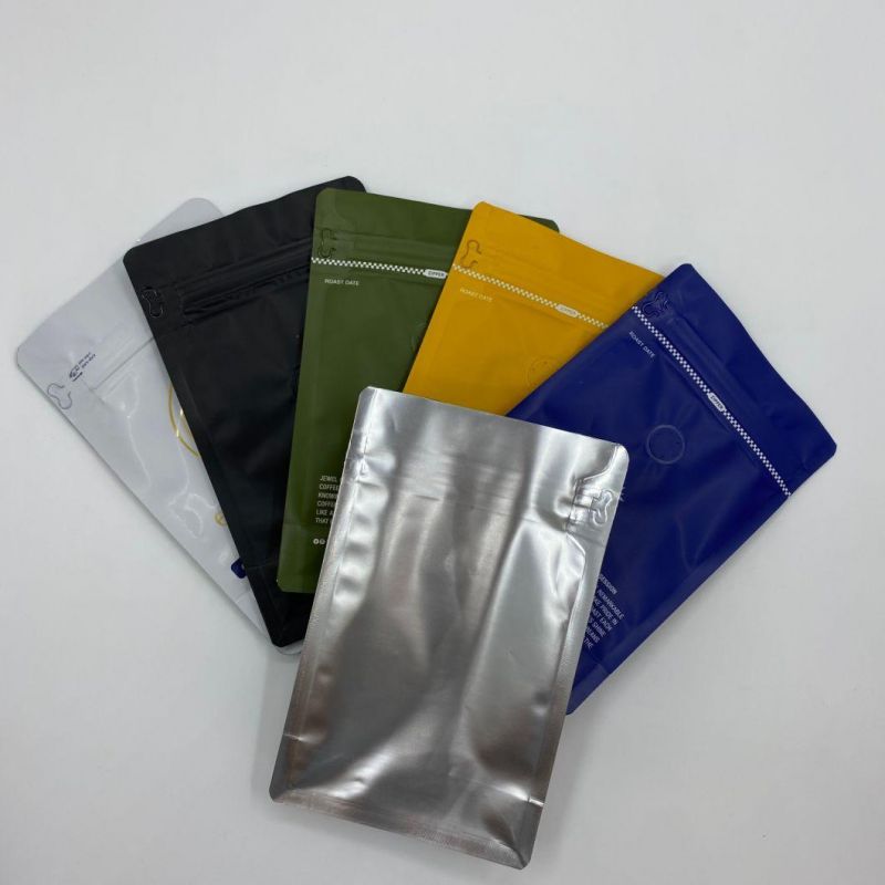 250g/340g/454G Quad Seal Flat Bottom Food Packaging Bag