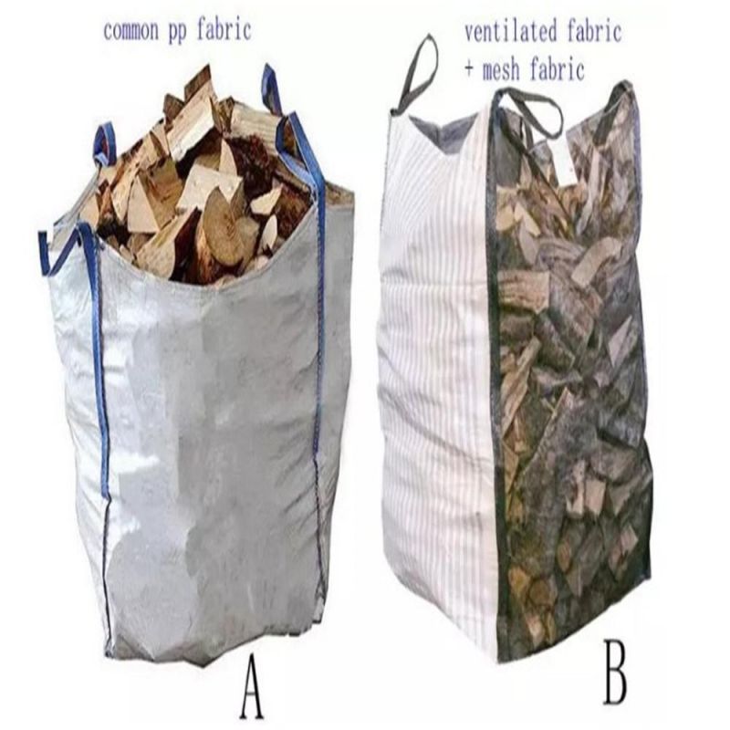 Vented Breathable Firewood Big Bag Jumbo Mesh PP Bags PP Packaging Bags