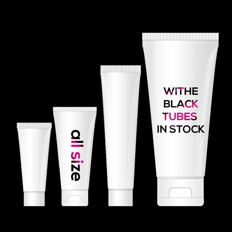White Black Squeeze Facial Cleanser Cosmetic Hand Foam Cream Lotion PE Plastic Soft Tube