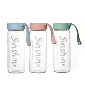 Large Capacity Round Bottle Printed Bottle Water Glass Bottle