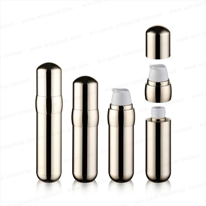 Custom Shiny Gold Color Cosmetic Lotion Plastic Bottle in Factory Price High Quality