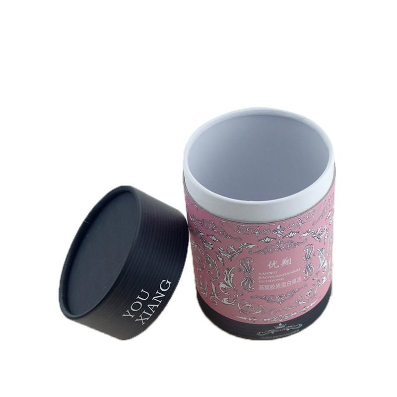 Customized Food Packaging Cylindrical Round Paper Gift Tea Box