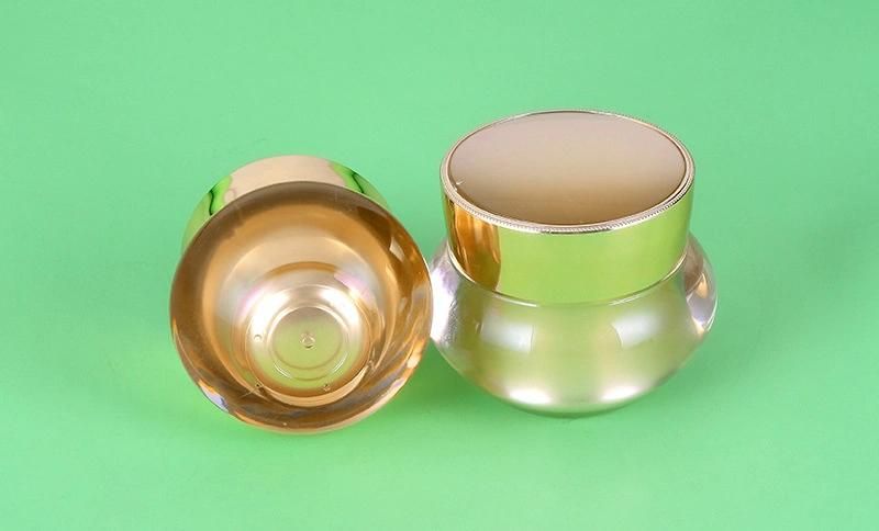 30g 50g 30ml 50ml 100ml Luxury Gold Empty Plastic Cream Jar and Lotion Bottle Set for Day Cream Night Cream
