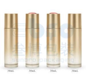 30ml Electroplating Plastic Luxury Cosmetic Packaging Press Dropper Essential Bottle.