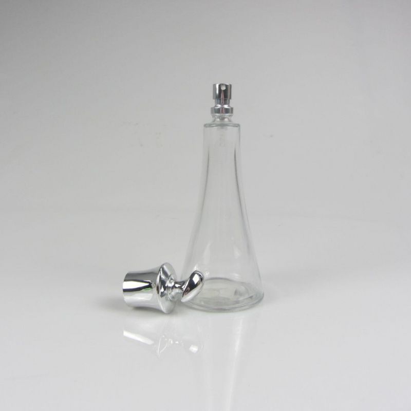 Hot Sales Round Shape Cosmetic Glass Spray Perfume Bottle 100ml