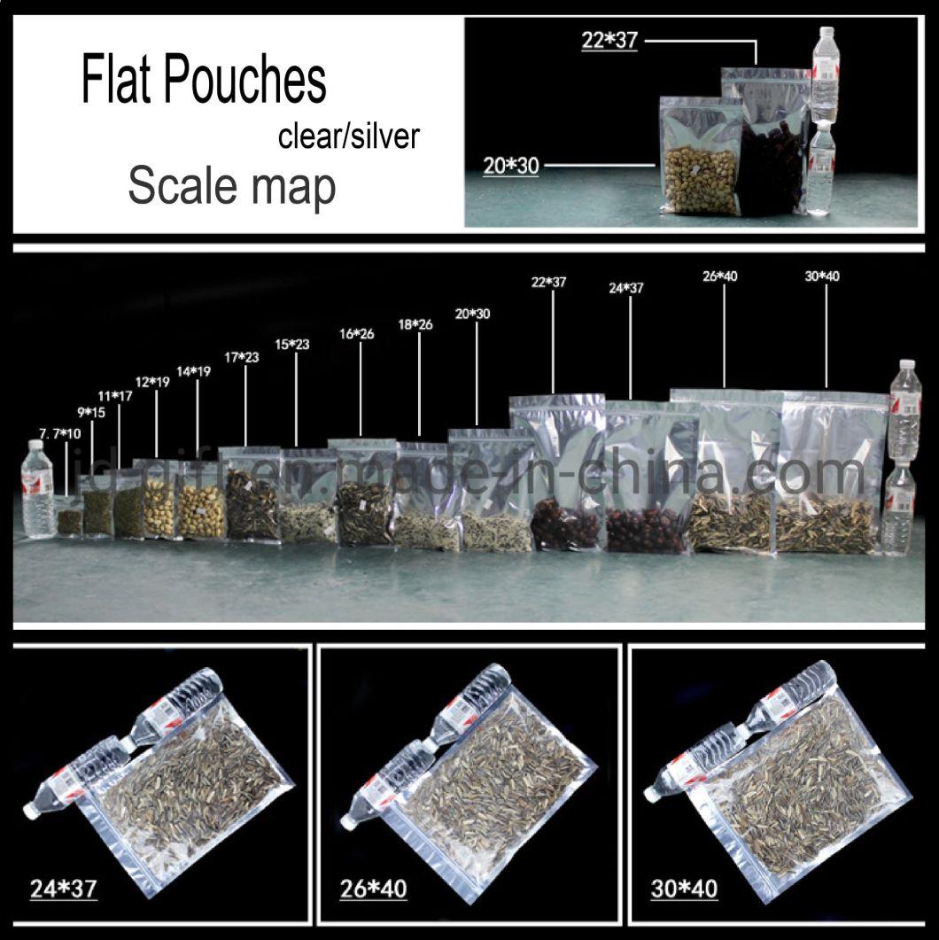 Wholesale Flat Pouches for Food Packaging-Clear/ Silver Support Customized Printing for Tea Feed Dog Snack