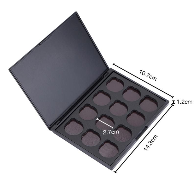 12 Colors Empty Magnetic High-Grade Make-up Palette DIY Eye Shadow Pigment Tray Holder Box Case Without Glitter Eyeshadow