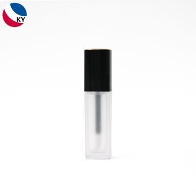 Black Lid Lipgloss Tubes 6ml Lip Gloss Tube Nail Cream Glass Tube Square Shape