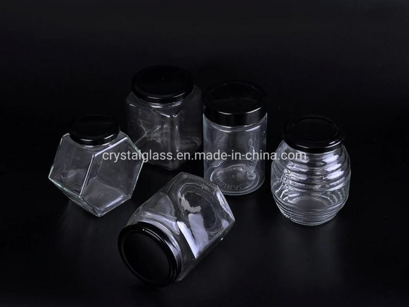 Regular Mouth Glass Mason Jars, 8 Ounce Glass Jars with Silver Metal Airtight Lids