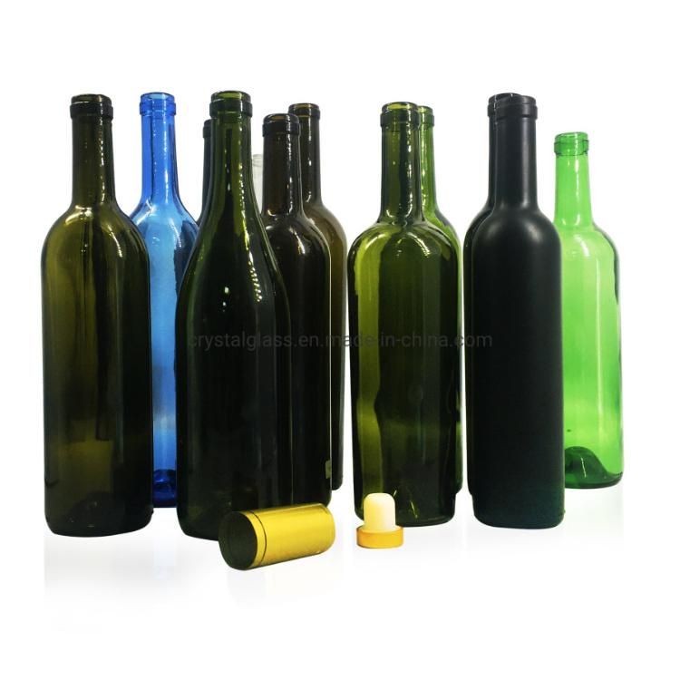 375 Ml Cobalt Blue Stretch Hock Wine Bottles