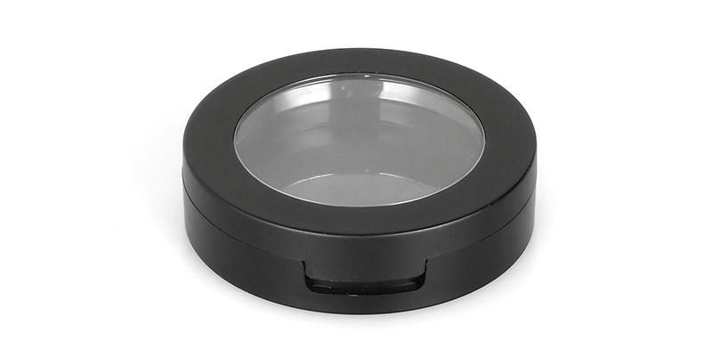 Manufacturer Custom 1 Hole Round Black Clear Plastic Eye Shadow Case Packaging with One Hole for Packaging