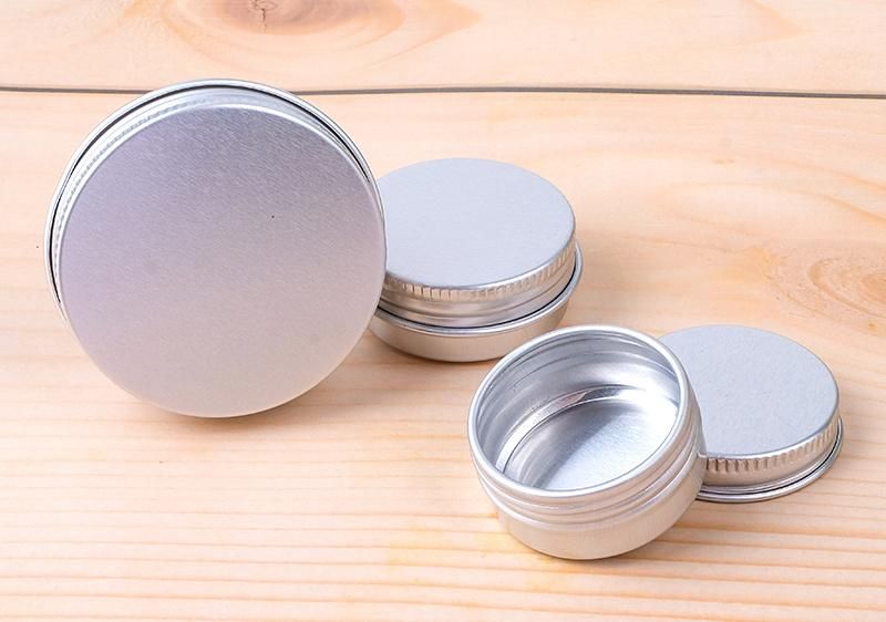 in Stock Cosmetic 5ml 10ml 30ml 50ml 60ml 80ml 100ml 200ml 300ml Round Tin Box Container Wax Can Aluminum Jar with Screw Cap